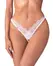 Obsessive Arrowel White Crotchless Thong 2XL/3XL - Lace & Tulle Comfort Fit