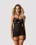 Obsessive Arrowel Chemise Black - Elegant Lace & Sheer Straps Design 2XL/3XL