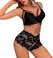 Lace High Waist Two Piece Set L/XL Black - Elegant Lace Design