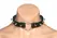 XR Brands Spiked Heart Choker Black Vegan Adjustable 42cm