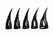 XR Brands Sensory Claw Rings Black Set - 10 Pieces, Multiple Sizes