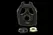 XR Brands Intimate Inhaler Gas Mask Black & White with Adjustable Straps
