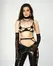 Obsessive Freedom Euridia Bra Black with Geometric Straps, Adjustable Fit M/L