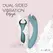Bloom Peony Dual-Sided Couple Vibrator Green Silicone Waterproof