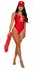 Playboy Beach Patrol Set - Bodysuit with Cap and Whistle, Black M/L