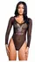 Playboy Lingerie Sparkling Bunny Teddy Mesh & Satin with Rhinestones