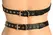XR Brands Body Harness for Women Black Adjustable Faux Leather