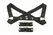 XR Brands Chest Harness & Arm Bands Black Adjustable Set 89-102cm