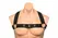 XR Brands Chest Harness & Armbands Black Stretch Adjustable Set