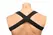 XR Brands Chest Harness & Armbands Black Stretch Adjustable Set
