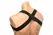 XR Brands Chest Harness & Armbands Black Stretch Adjustable Set