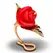 XR Brands Rose Candle with Holder Red - Decorative Soy Wax Set