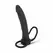Men Only Black Intimate Device with Dual Stretch Rings, Curved Design