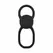 Men Only Black Intimate Device with Dual Stretch Rings, Curved Design