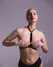 Evening Kiss Strappy Harness Bralette Black Lace Gold Accents