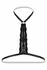 Evening Kiss Strappy Harness Bralette Black Lace Gold Accents