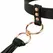 Rosy Gold Collar & Flogger Set Black - Elegant Adjustable Accessory