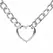 Bedroom Fantasies Silver Collar & Chain Set with Heart Accent