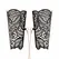 Rosy Gold Lace Cuffs & Collar Set Black - Elegant Gold Chain Detail