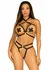 Leg Avenue Satin Elastic Adjustable Body Harness Black Unisex