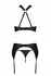 Passion Hima Exclusive Black Lingerie Set - Bra, Thong & Garter Belt