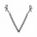 EasyToys Adjustable Nipple Clamps Black with Metal Chain System