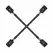 EasyToys Adjustable Restraint Cross Bar with Synthetic Leather Cuffs Black