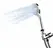 CleanStream Deluxe Intimate Hygiene Set 5-Mode, 144 cm Hose, Silver