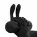 Share Ring Dual Vibrating Silicone Intimate Ring with Rabbit Ears Black