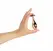 Rosy Gold Nouveau Geometric Anal Plug with Black Crystal Accent