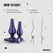 Hueman Comets Silicone Anal Training Plug Set 3 Sizes Black
