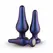 Hueman Comets Silicone Anal Training Plug Set 3 Sizes Black