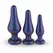 Hueman Comets Silicone Anal Training Plug Set 3 Sizes Black