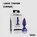 Hueman Space Force Silicone Vibrating and Thrusting Plug, Waterproof