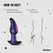 Hueman Asteroid Rotating Bead Anal Plug with Remote - Purple Silicone