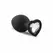 EasyToys 3-Piece Silicone Plug Set with Decorative Heart Gem, Black