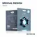 Boners Hexagon Silicone Ring with Integrated Steel Elements, Black