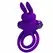 Pretty Love Vibrating Silicone Ring Bunny Design 10 Modes Black