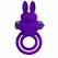 Pretty Love Vibrating Silicone Ring Bunny Design 10 Modes Black