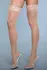 Keep A Secret Nude Thigh High Stockings with Lace Top and Backseam