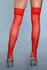 Keep A Secret Elegant Thigh High Stockings Red with Lace Top