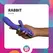 Fane Rabbit Intimate Device Rechargeable Silicone Pink 10 Modes LED