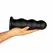 BUTTR Tactical III Large Ribbed Intimate Plug with Flat Suction Base Black