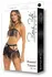 Rassel Tassle 3PC Set Black M/L - Elegant Fringe Lingerie Ensemble