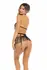 Rassel Tassle 3PC Set Black M/L - Elegant Fringe Lingerie Ensemble