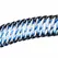 Glas Curved Glass Intimate Device No. 5 - Transparent with Blue Accents, Ribbed Shaft