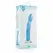 Glas Curved Glass Intimate Device No. 5 - Transparent with Blue Accents, Ribbed Shaft