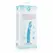 Glas Curved Glass Intimate Device No. 5 - Transparent with Blue Accents, Ribbed Shaft