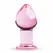 Glas Pink Medium Anal Glass Plug - Smooth Borosilicate, 4.3 cm