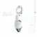 Glas No. 13 Curved Glass Plug with Pull Ring - Transparent, Medium Size